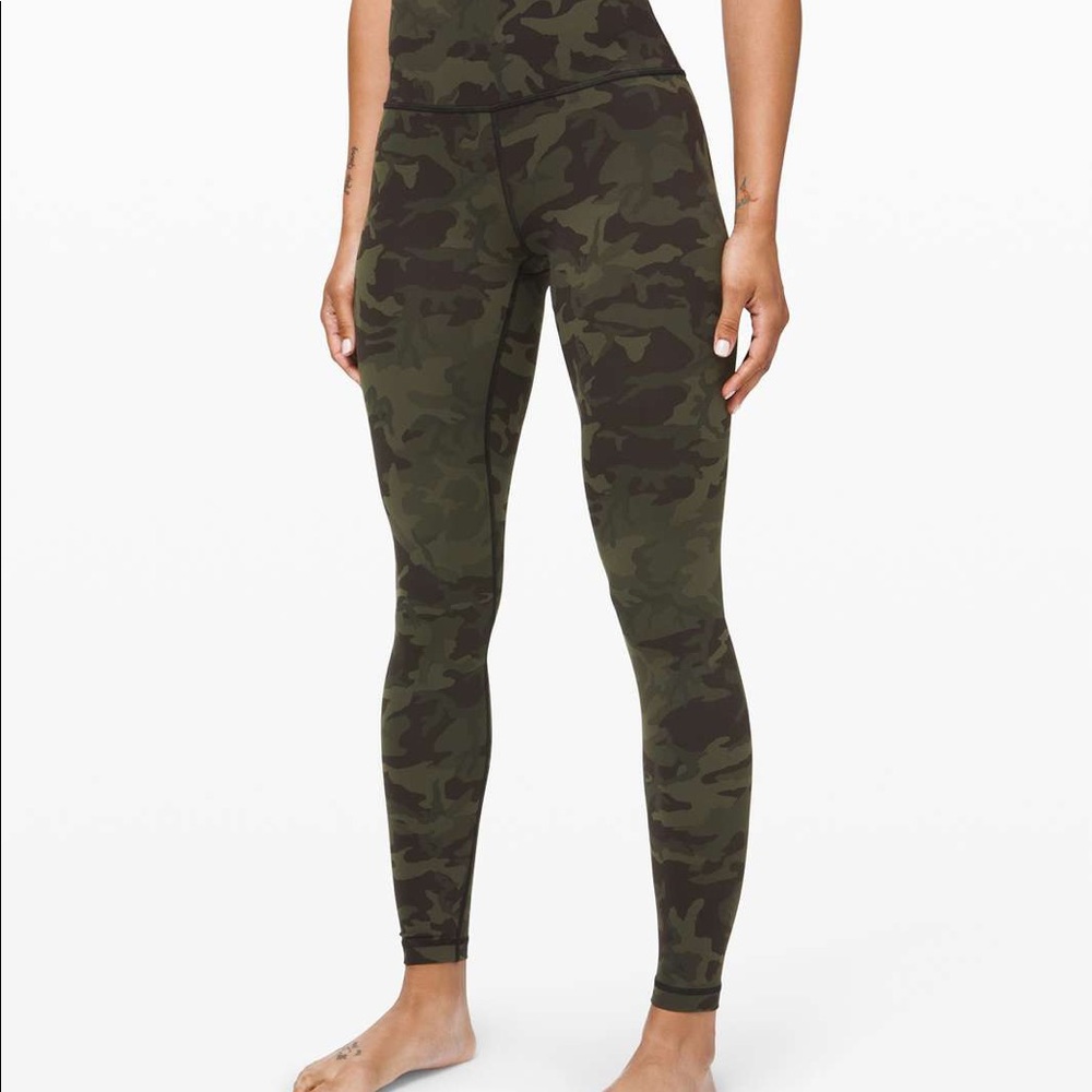 lululemon wunder under 28” || camo gator green